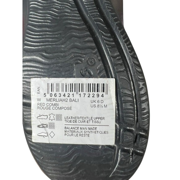 Clarks Merliah2 Bali Red Leather Sandals Size 8.5M Comfort‎ Summer Shoe - Picture 10 of 10